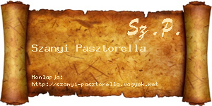 Szanyi Pasztorella névjegykártya