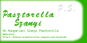pasztorella szanyi business card